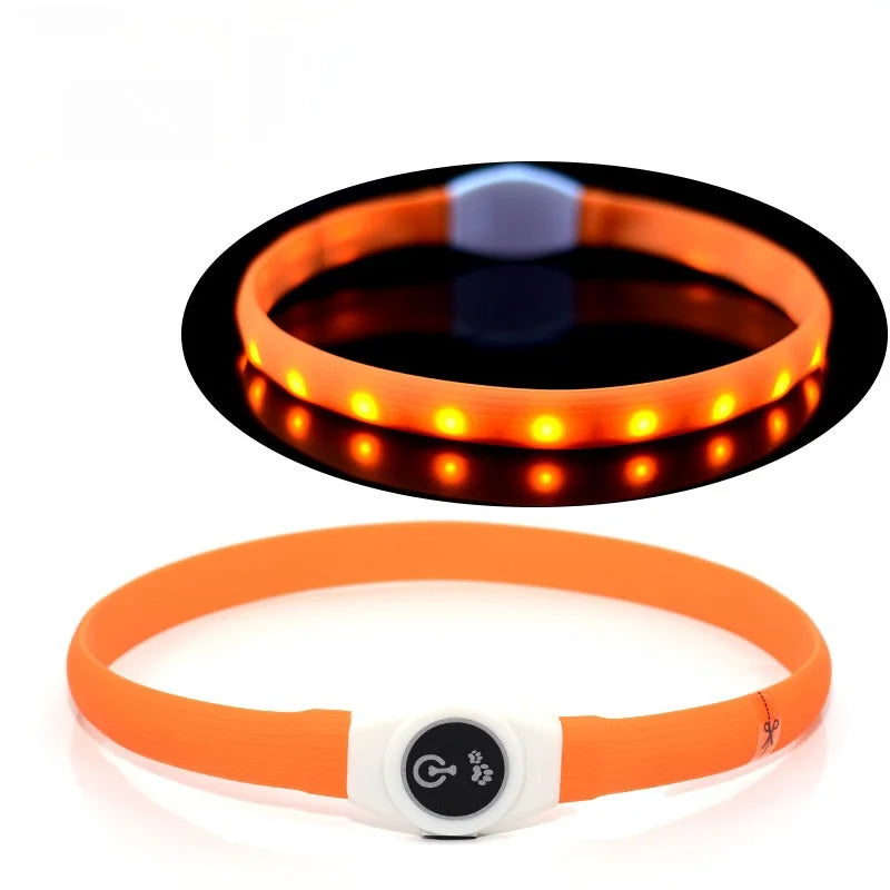 USB Rechargeable LED Waterproof Dog Collar