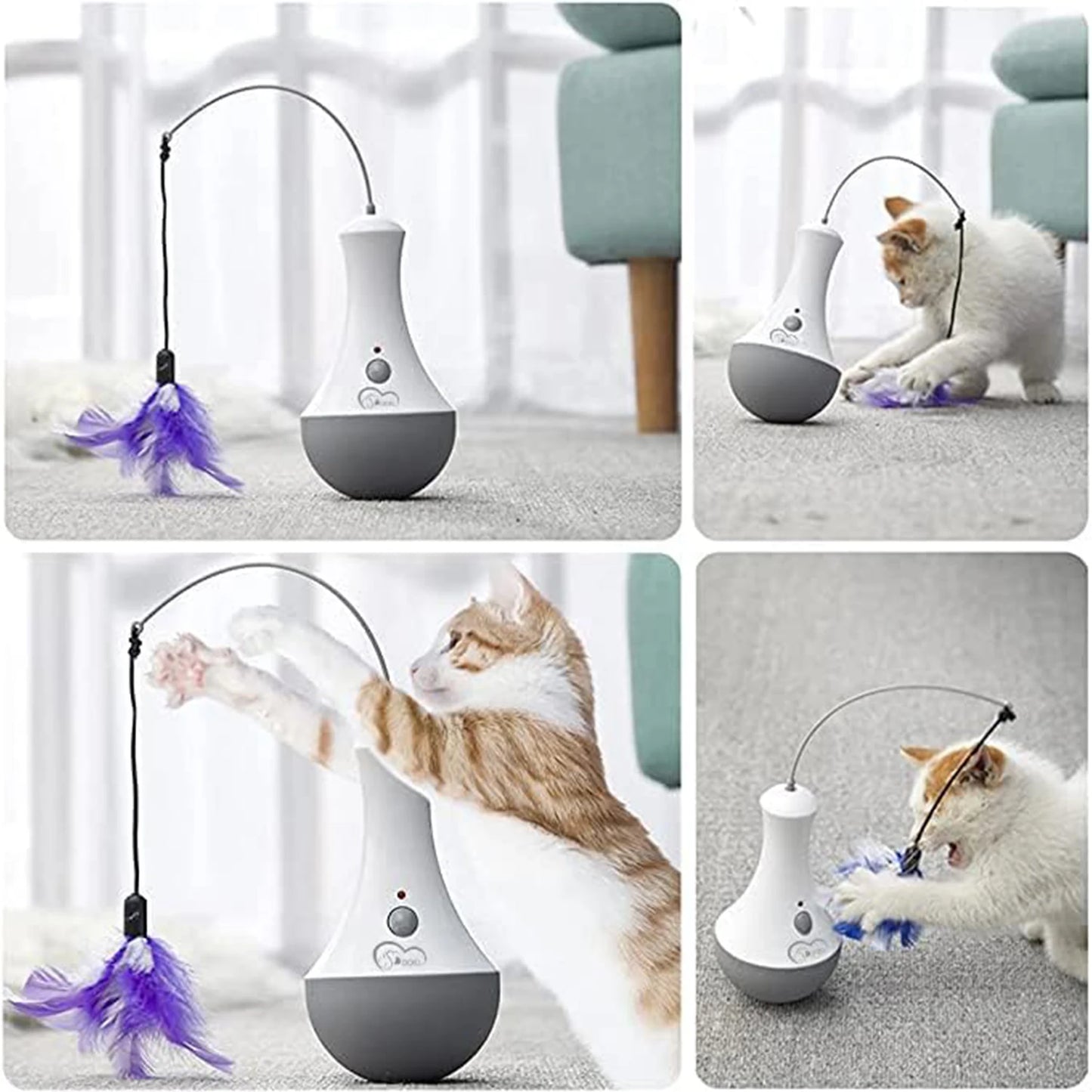 Interactive Feather Cat Toy